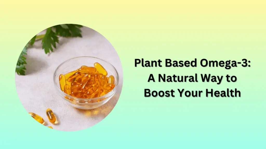 Plant Based Omega-3: A Natural Way to Boost Your Health